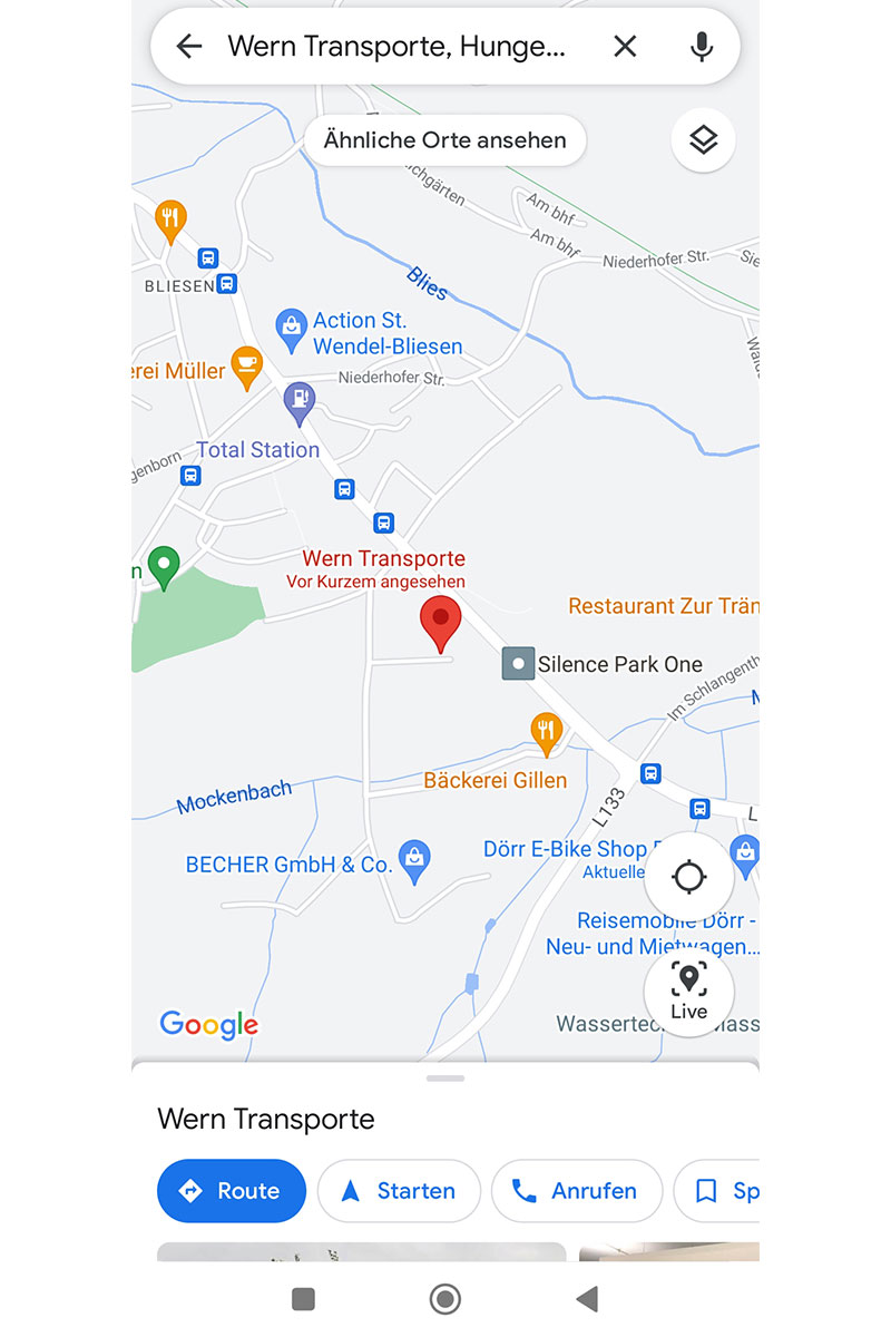 Google Maps auf dem Handy - Google Bewertungen