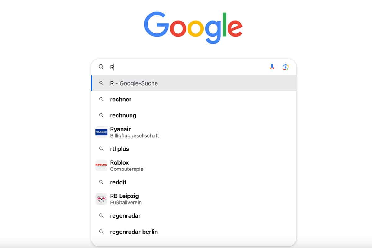 Google Suggest Suchvorschläge finden