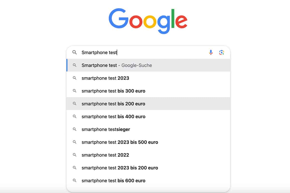 Google Suggest Suchvorschläge