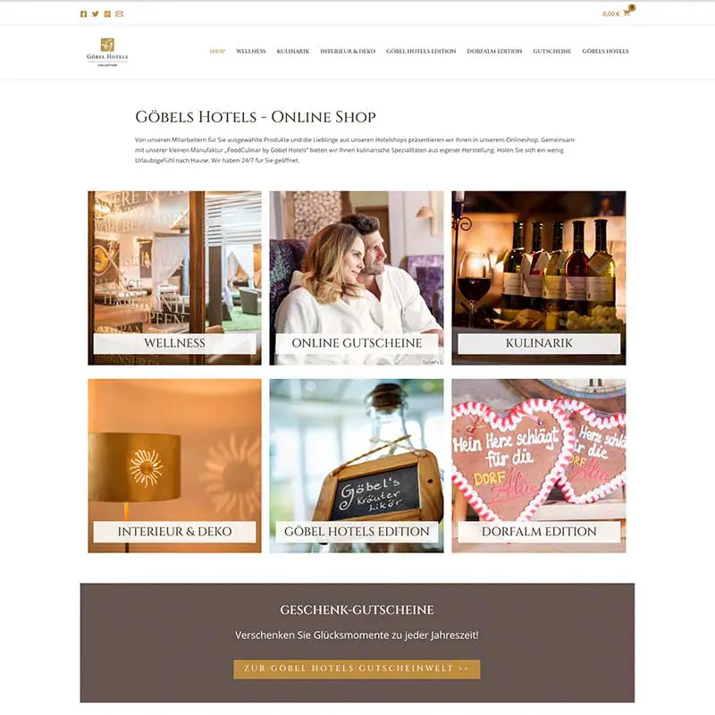 Online Shop von Göbels Hotels - Referenzen von simpliby